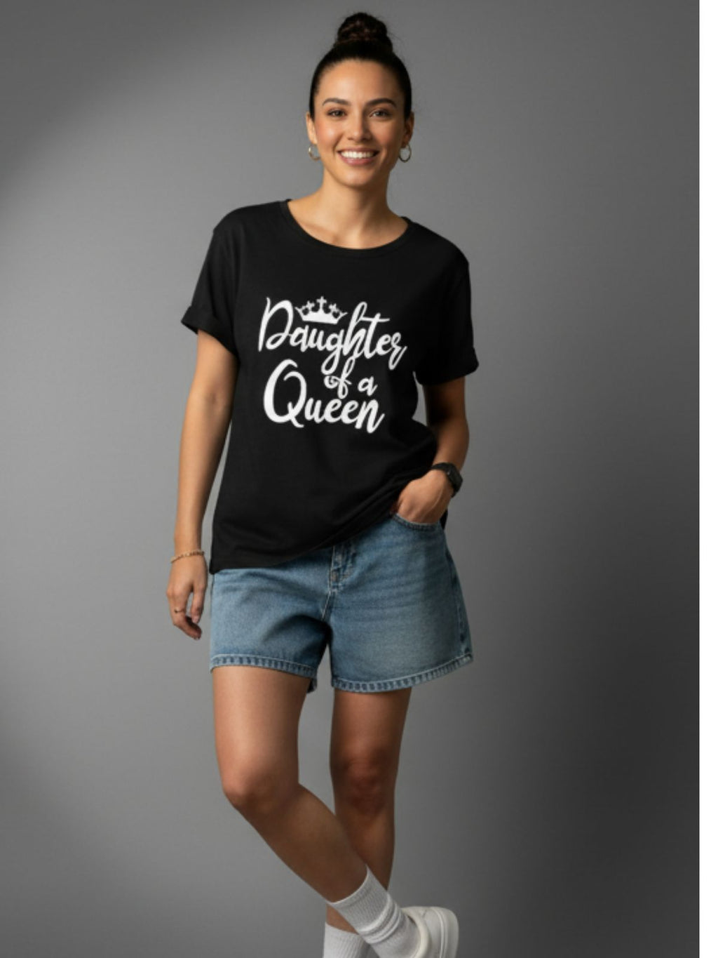 Women's Plain Print Family Matching Short Sleeve T-Shirt