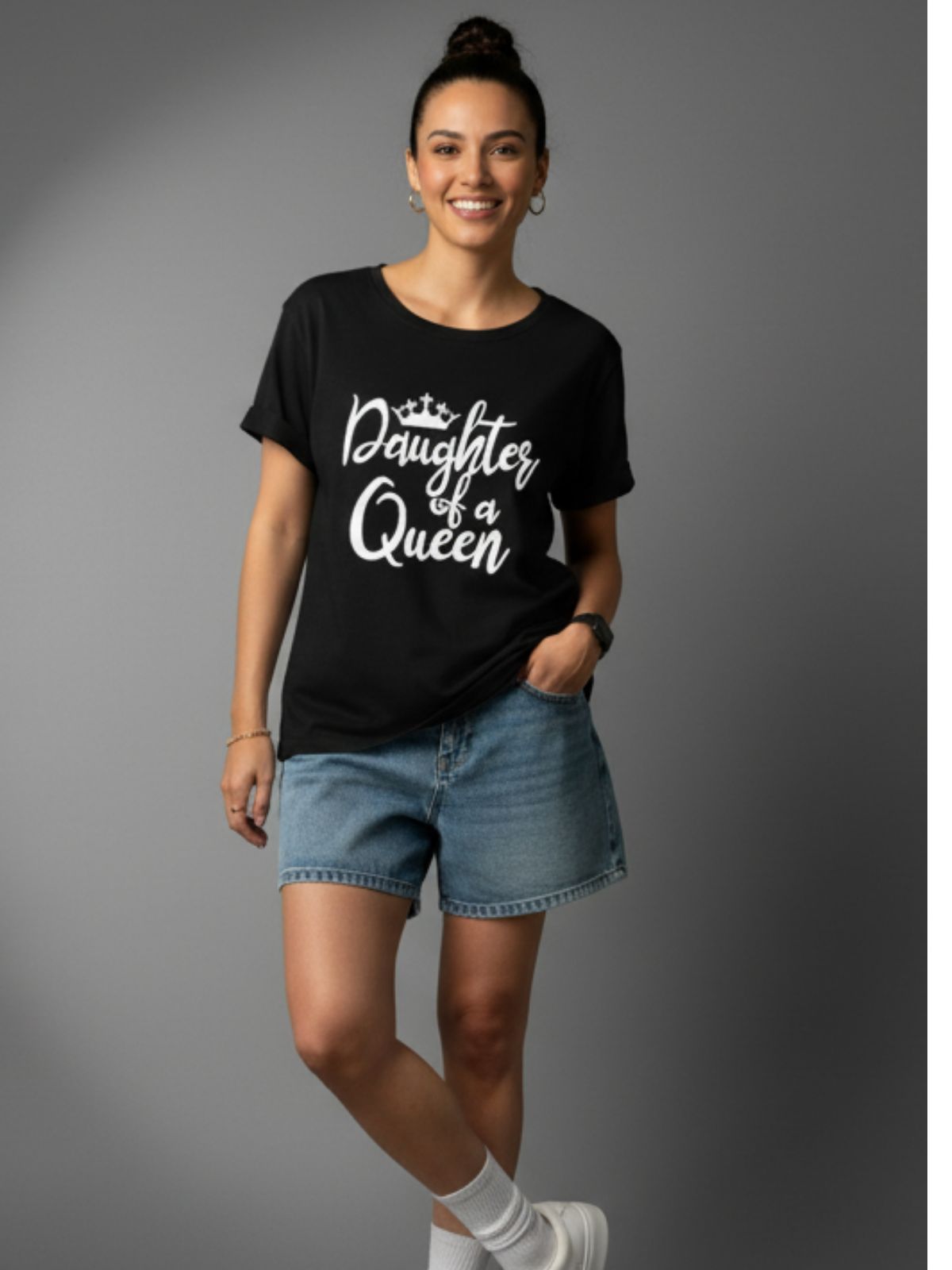 Women's Plain Print Family Matching Short Sleeve T-Shirt
