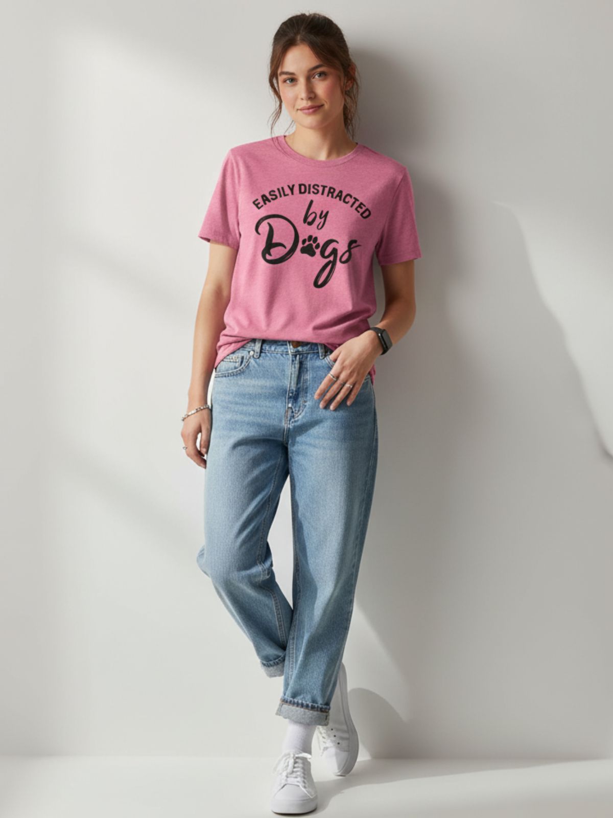 Womens Funny Dog Mom T-Shirt