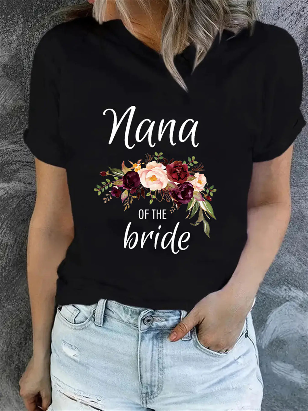 Women's Plain Print Family Matching Short Sleeve T-Shirt