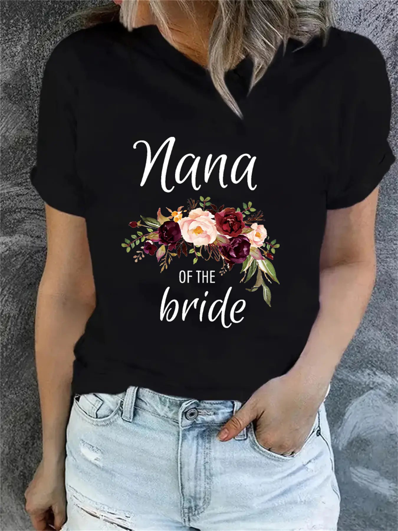 Women's Plain Print Family Matching Short Sleeve T-Shirt