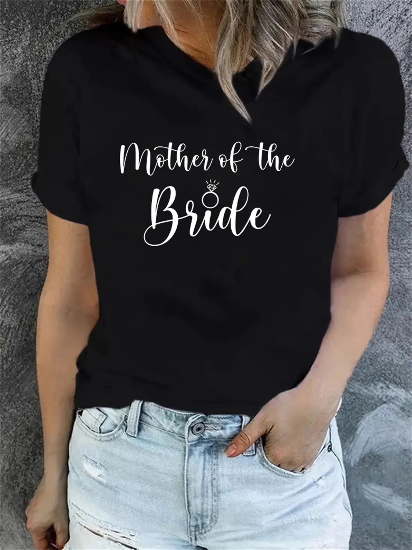 Women's Plain Print Family Matching Short Sleeve T-Shirt