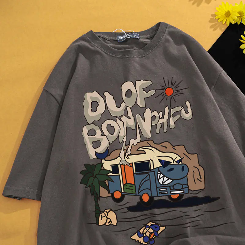 Men’s Vintage Trendy Casual Short Sleeve Tee