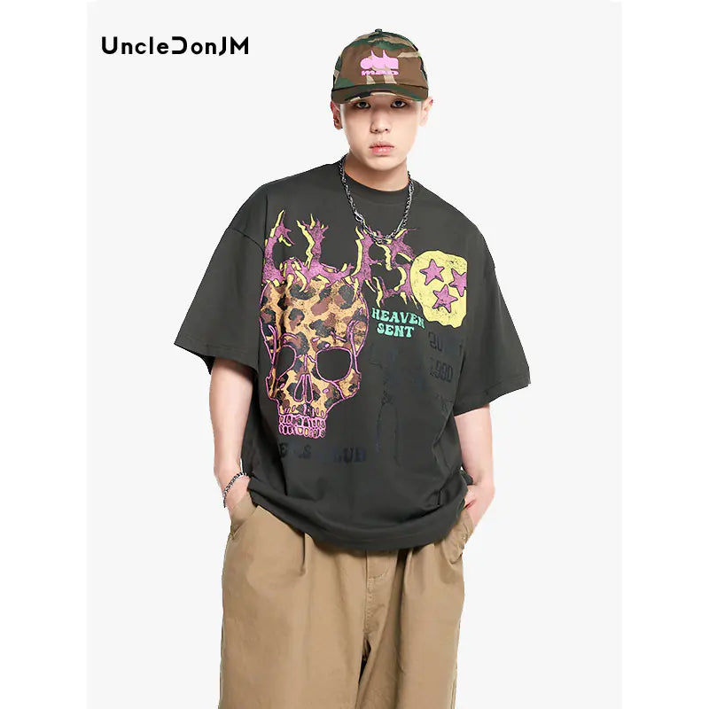 Graphic Skull Print T-Shirts