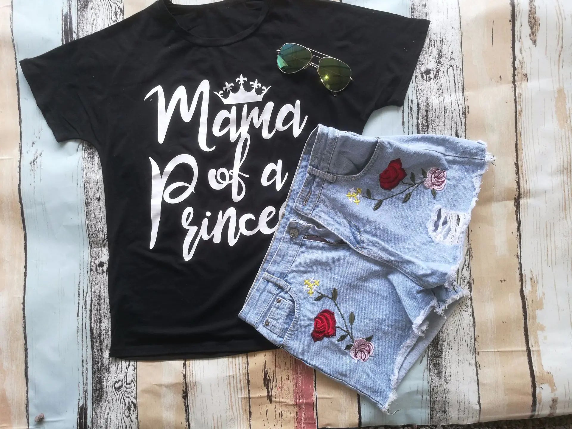 Women's Plain Print Family Matching Short Sleeve T-Shirt
