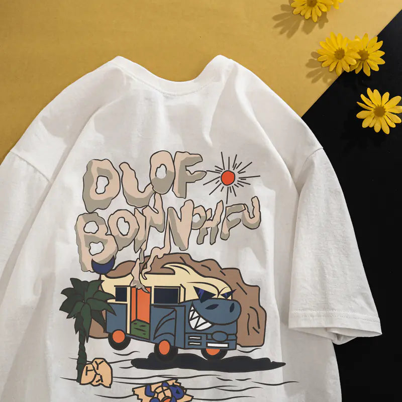 Men’s Vintage Trendy Casual Short Sleeve Tee