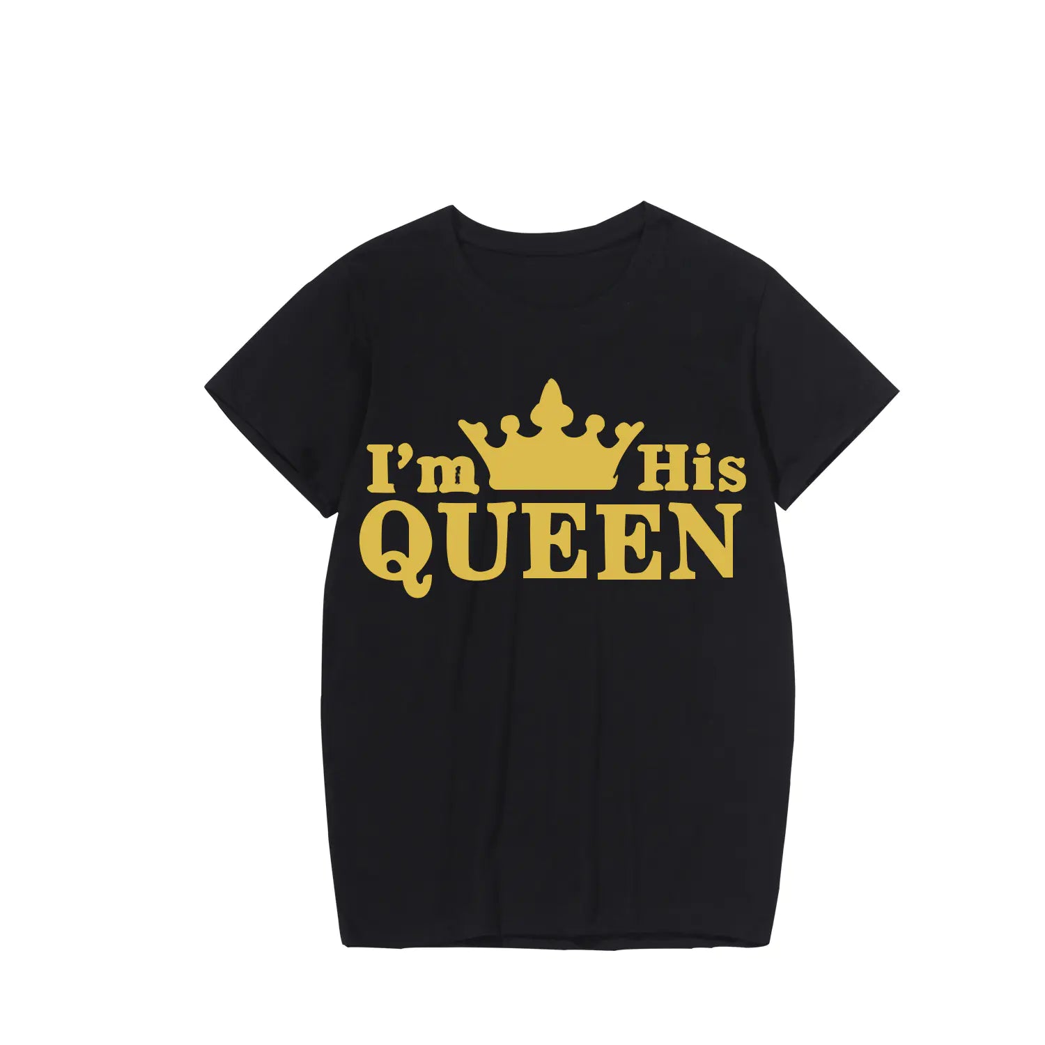 Queen Crown Printed Short Sleeve T-Shirt – Couple Tee