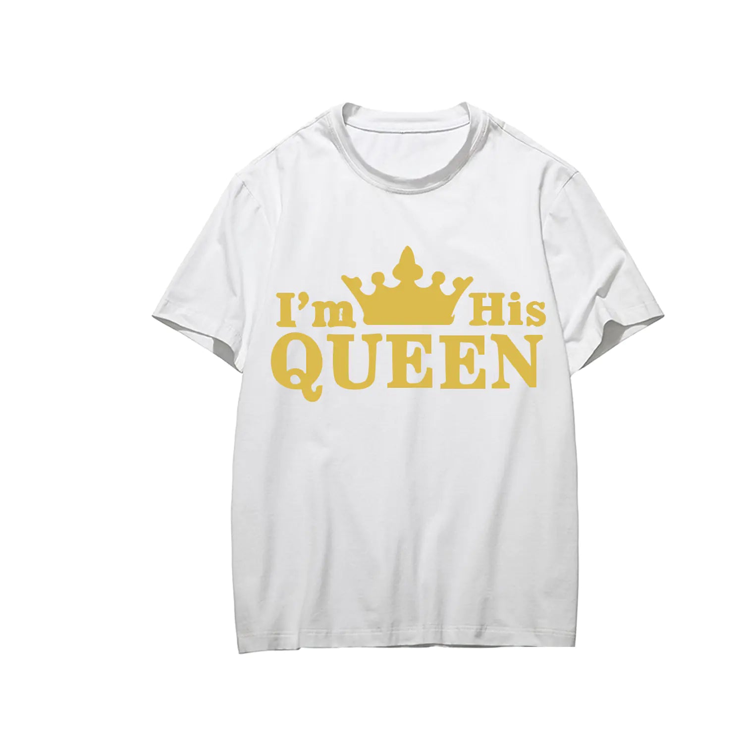 Queen Crown Printed Short Sleeve T-Shirt – Couple Tee